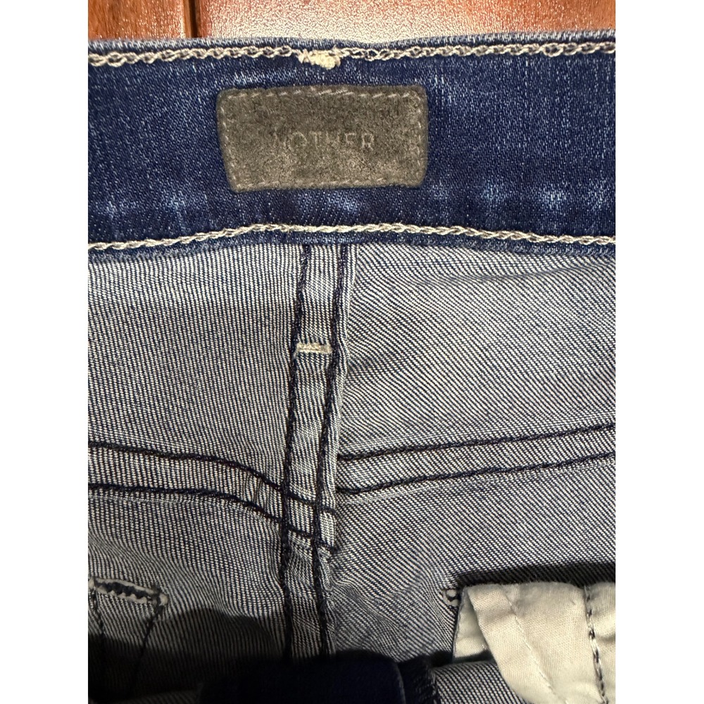 Mother The Weekender Fray Mid Rise Flare Jeans Tongue and Chic Denim Size 28 - Picture 3 of 10